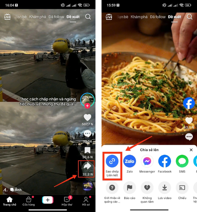 Ảnh minh họa Sao chép liên kết video TikTok